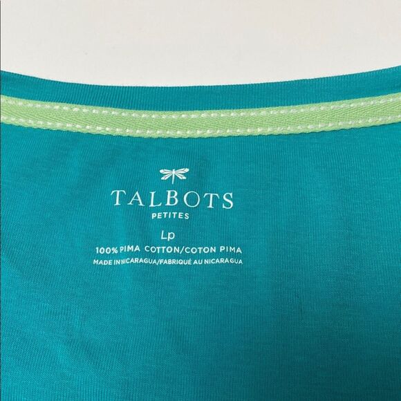 Talbots 100% Pima Cotton High Quality Classic Short Sleeve Tee Women's Size LP - Picture 8 of 10
